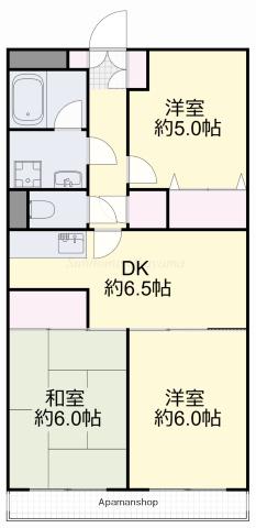 カーサ21(3DK/3階)の間取り写真