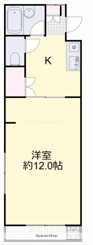 サンシャイン岡(1K/2階)の間取り写真