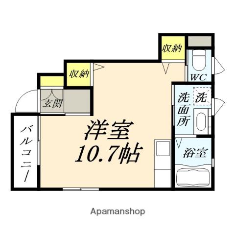 ハーモニー東山(ワンルーム/1階)の間取り写真