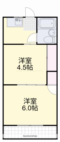 メゾンFUKAI(2K/4階)の間取り写真