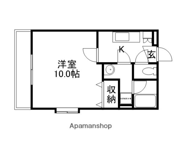 東古松S-1ビル(1K/1階)の間取り写真