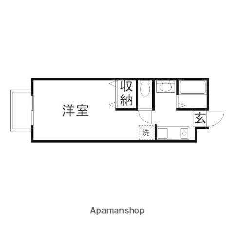メゾン伊福町(ワンルーム/1階)の間取り写真