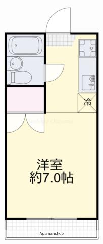 エトワール21 1号館(1K/1階)の間取り写真