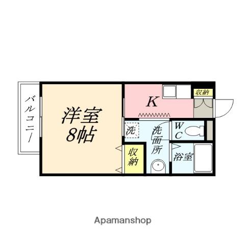 はなはうす門田二番館(1K/3階)の間取り写真