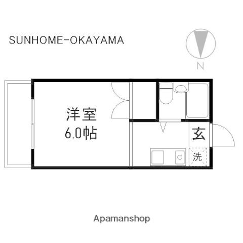FOREVER RESIDENCE IMAⅡA棟(1K/3階)の間取り写真
