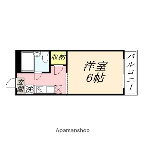 ウェーブレジデンス津島(1K/1階)の間取り写真