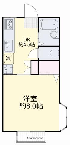 FINO AOE(1DK/2階)の間取り写真