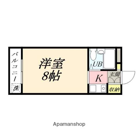 アルファ清心町1(ワンルーム/4階)の間取り写真