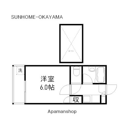 リバティー20(1K/1階)の間取り写真