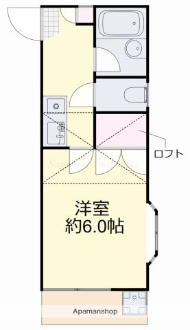 リバティー20(1K/1階)の間取り写真