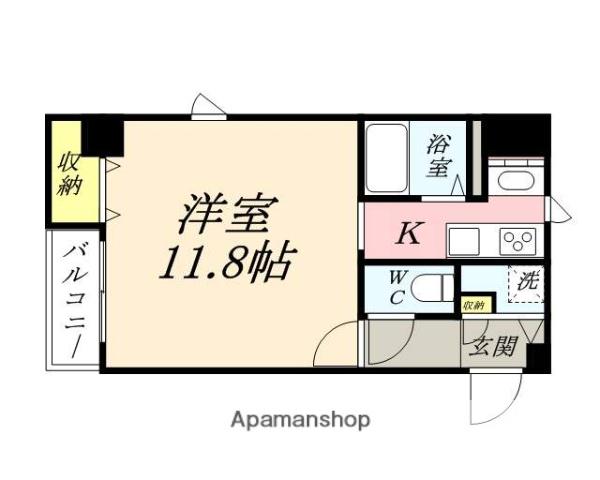 カーサフィオーレ表町(1K/6階)の間取り写真