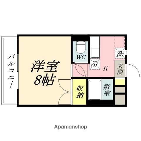 イースト207(1K/1階)の間取り写真