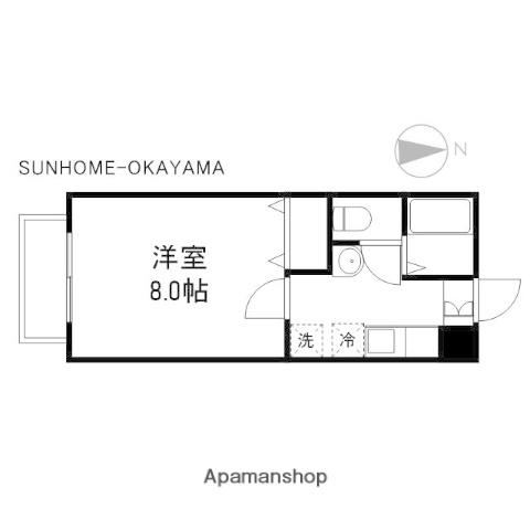 セフティーA(1K/2階)の間取り写真