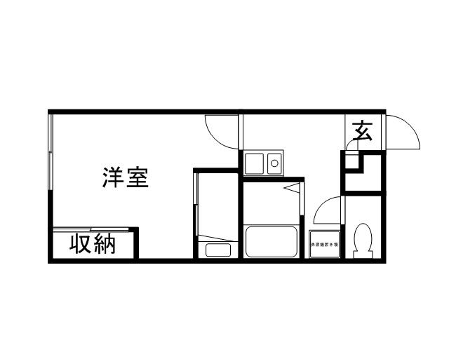 レオパレスびぜん(1K/1階)の間取り写真
