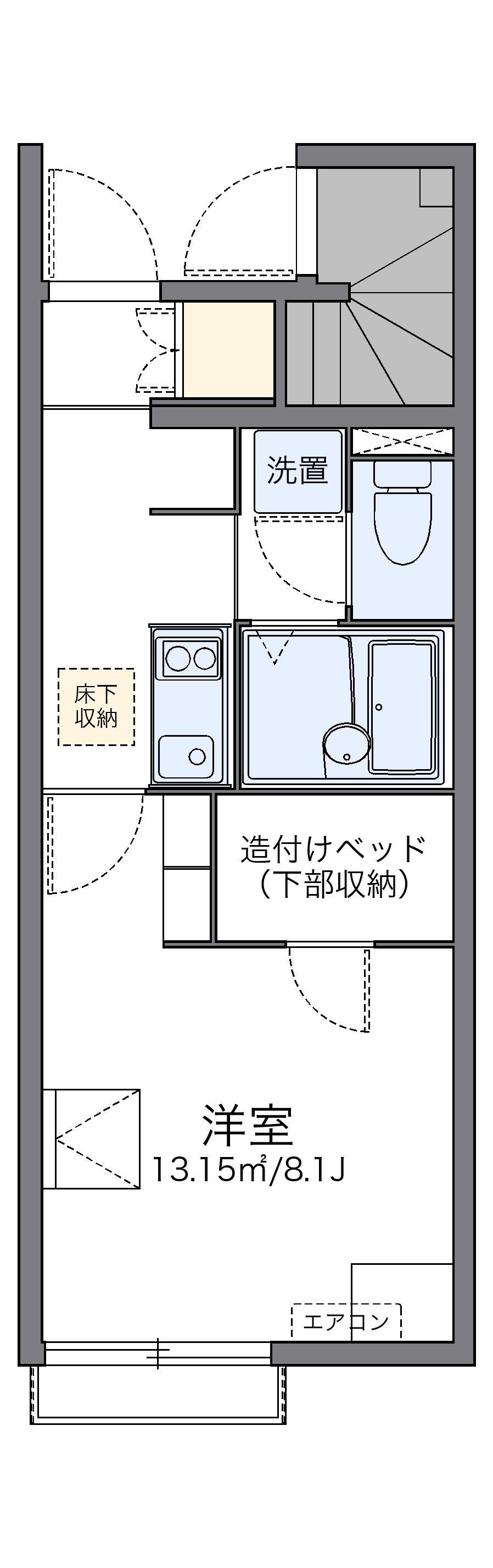 レオネクストパレス市場(1K/1階)の間取り写真