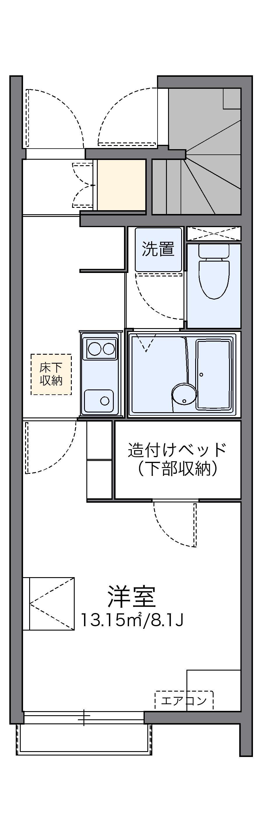 レオネクストパレス市場(1K/1階)の間取り写真