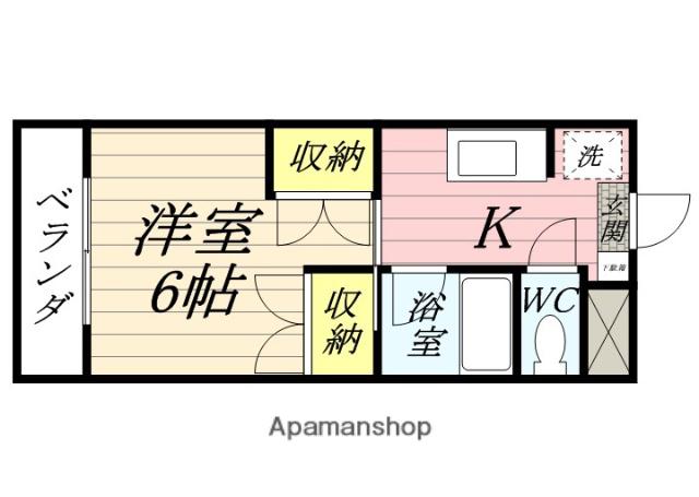 マンションLEE Ⅱ棟(1K/1階)の間取り写真