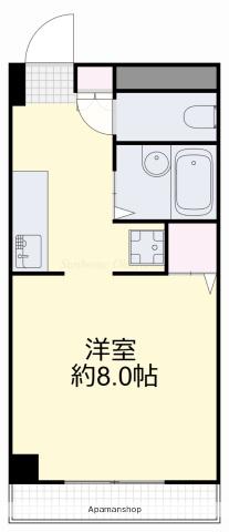 めぞんリベルテⅠ(ワンルーム/4階)の間取り写真