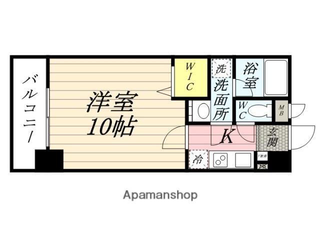 FRIEND COURT 岡山医大東(1K/5階)の間取り写真