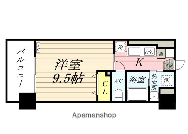 福富GRADEマンション(1K/4階)の間取り写真