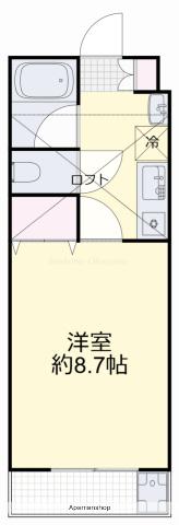 M-1ハウス(1K/2階)の間取り写真