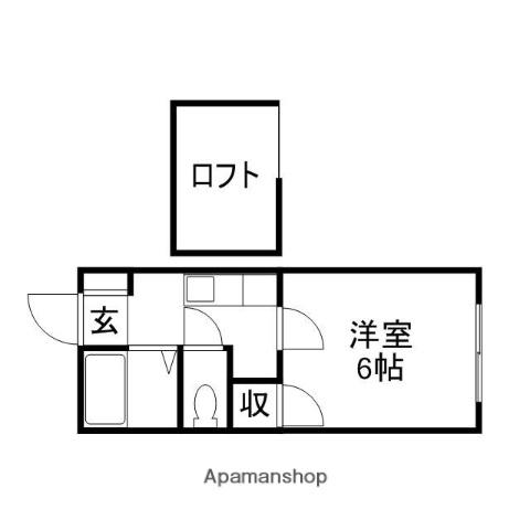 ACT18(1K/2階)の間取り写真