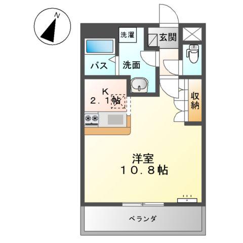 ミサオエンジェル(1K/1階)の間取り写真