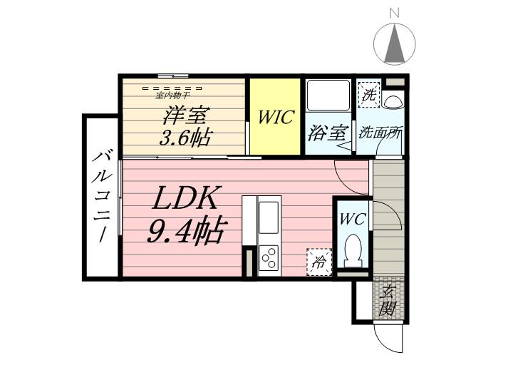 メゾン・ド・ルアール(1LDK/2階)の間取り写真