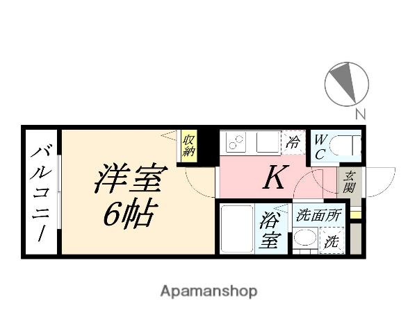 ウェーブレジデンス原尾島(1K/3階)の間取り写真