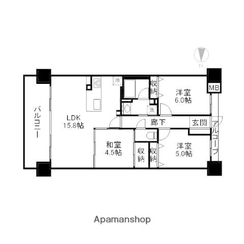 アルファステイツ野田Ⅲ(3LDK/7階)の間取り写真