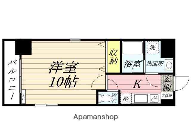 CASA GRANDE医大前(1K/5階)の間取り写真