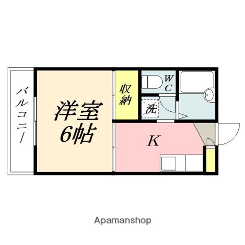 FLORAL YASUDA(1K/2階)の間取り写真