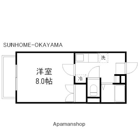 プラージュアン(1K/1階)の間取り写真