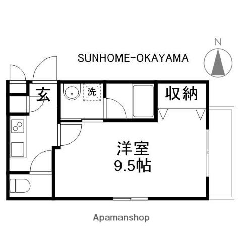 PIA MARE大供(1K/4階)の間取り写真