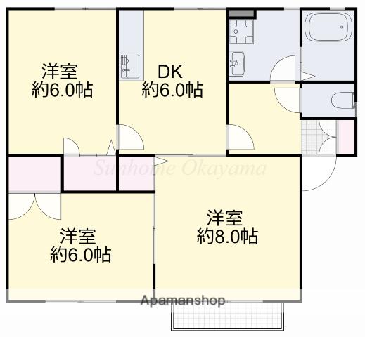メゾンアスカ2(3DK/2階)の間取り写真