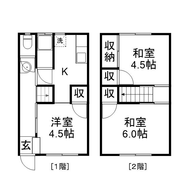 こうしまコーポ(3K/2階)の間取り写真