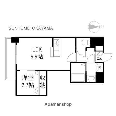 MAYFAIR田町PREMIUM(1LDK/8階)の間取り写真