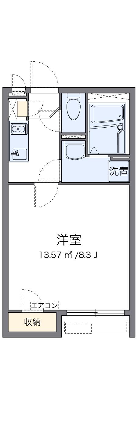クレイノストンフィルドⅡ(1K/2階)の間取り写真