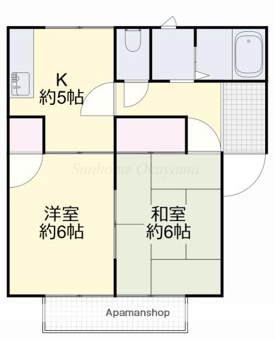 マーブルアーチ(2K/2階)の間取り写真