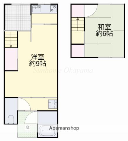 岡山電軌東山本線 門田屋敷駅 徒歩4分 2階建 築31年(2K)の間取り写真