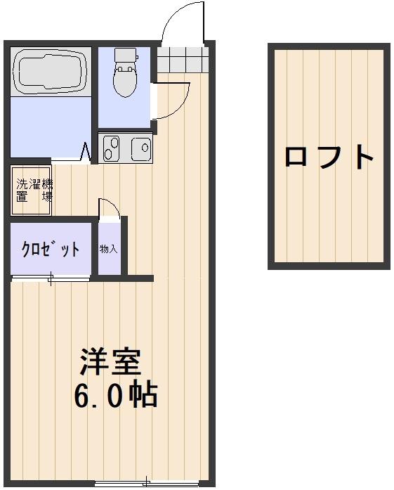 ソラーナよねぐら(1K/1階)の間取り写真