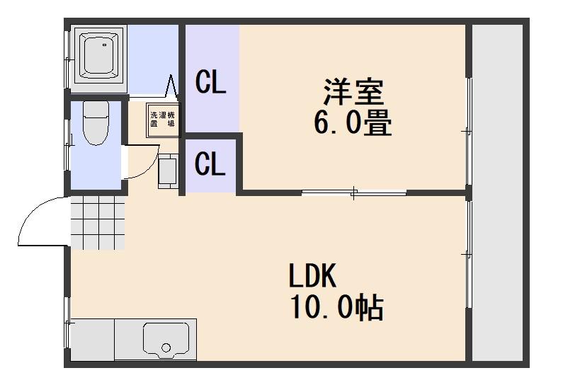 シルクハウスA(1LDK/1階)の間取り写真