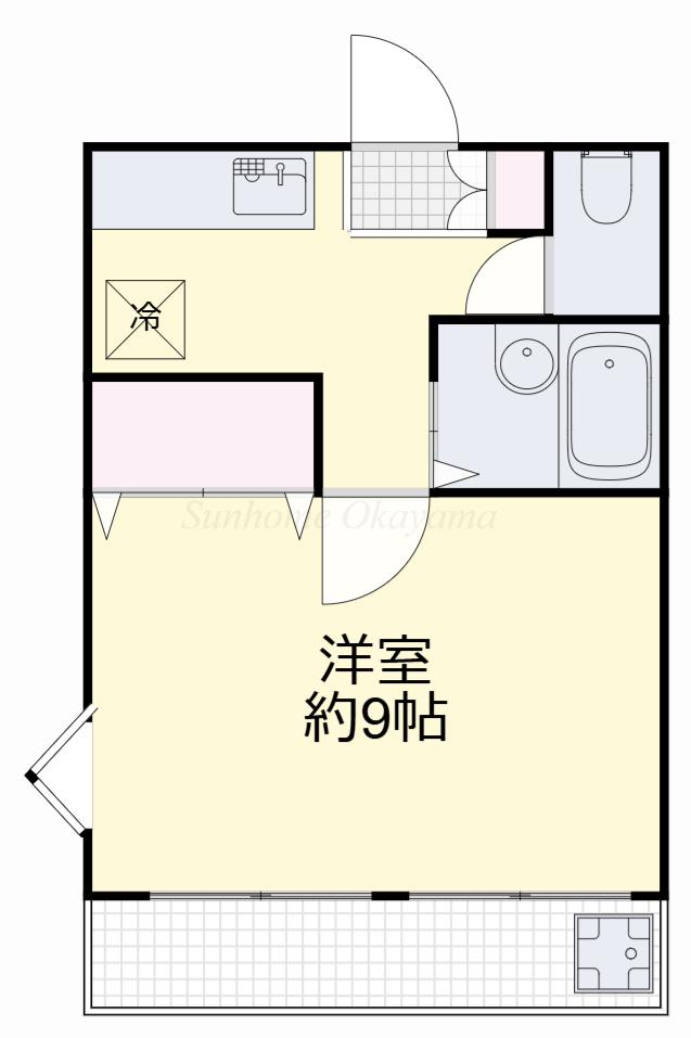 原宿コーポ(1K/1階)の間取り写真