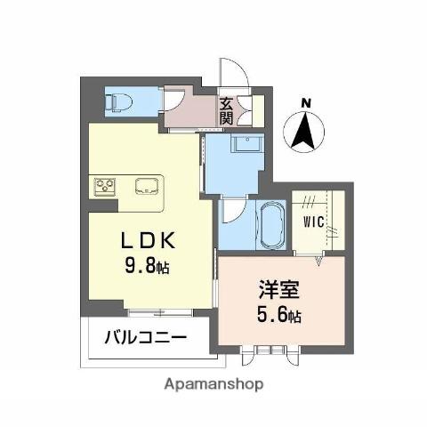 セレーノ野田(1LDK/2階)の間取り写真