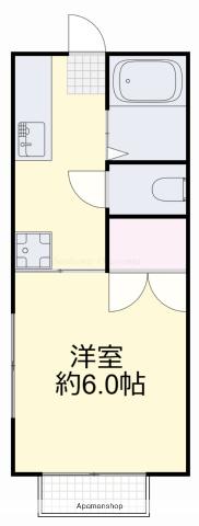 ブルーソワ(1K/2階)の間取り写真