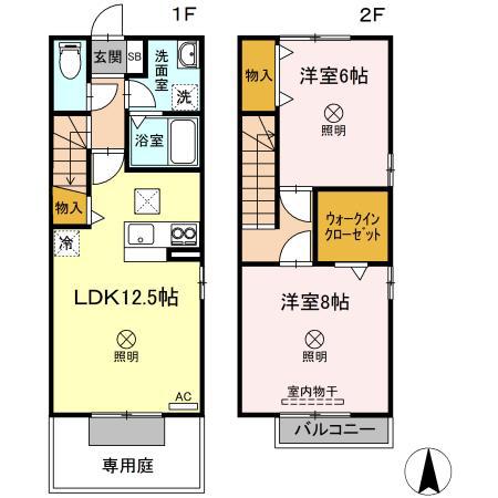 ＢＬＩＳＳ　ＣＯＵＲＴ　Ｄ棟(2LDK)の間取り写真