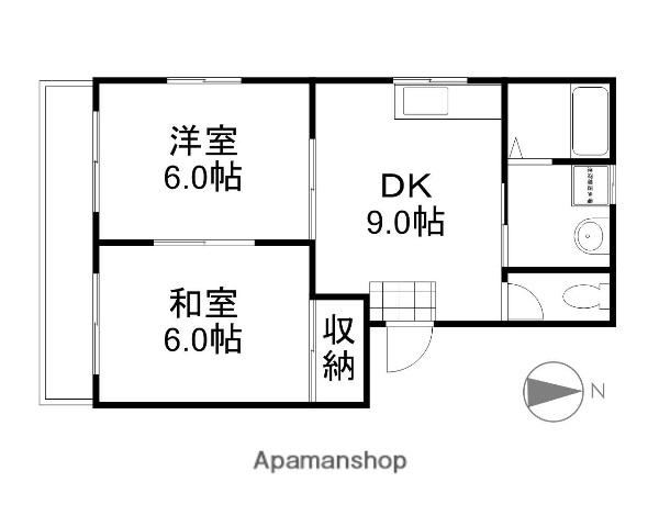 メゾンエルドラド(2DK/3階)の間取り写真