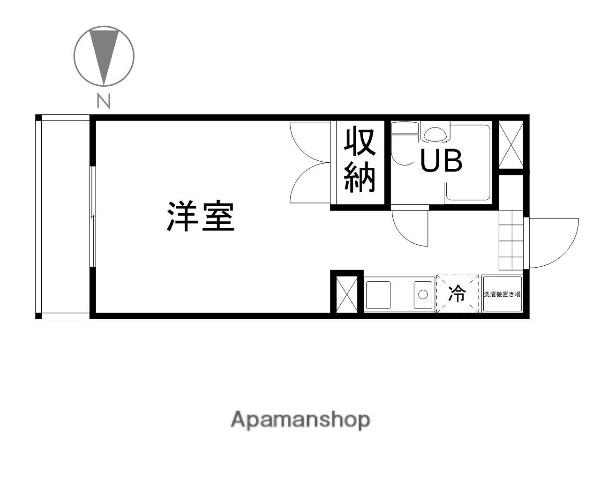 ノーブルハイツ清心町(ワンルーム/2階)の間取り写真