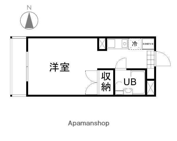 ノーブルハイツ清心町(ワンルーム/3階)の間取り写真