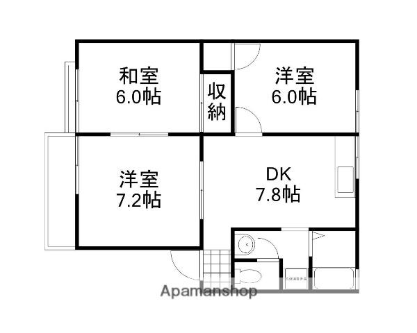 メゾン・エスプラネード(3DK/2階)の間取り写真